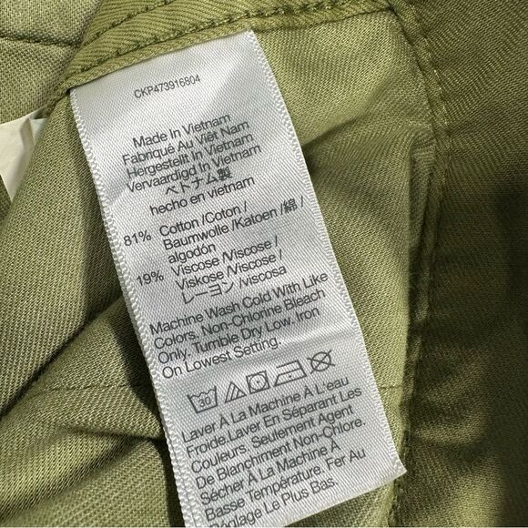 Madewell Size 27 Classic Olive Garment-Dyed Low-Slung Straight Cargo Pants - Picture 6 of 10